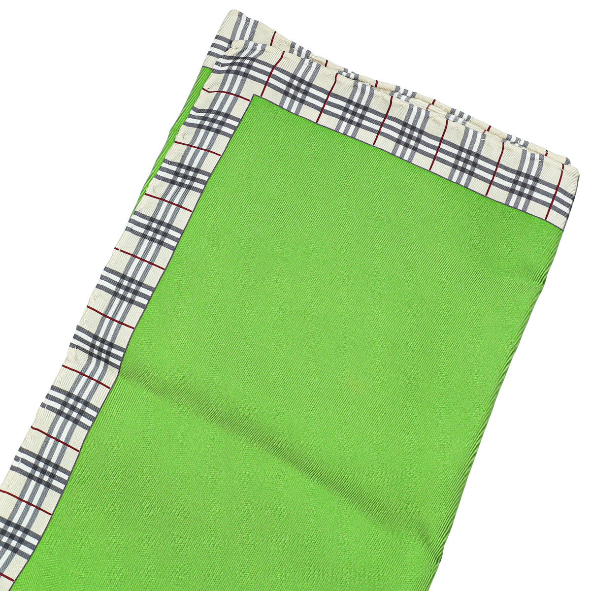 Burberry Green Nova Check Silk Scarf