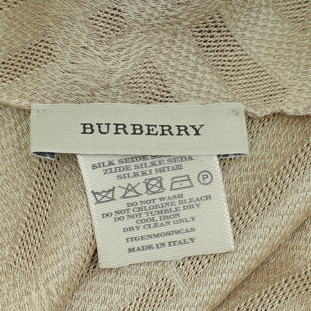 Burberry Champagne Silk Scarf