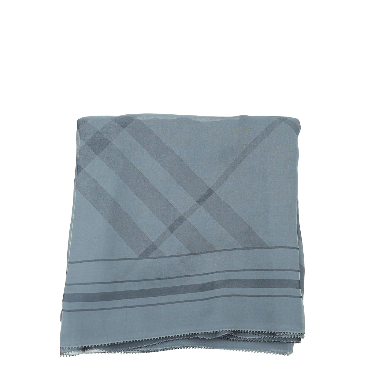 Burberry Dark Gray Giant Check Chiffon Scarf