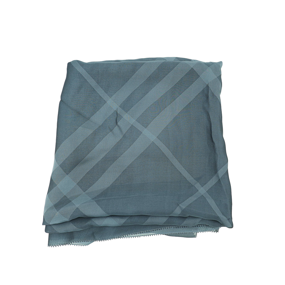 Burberry Dark Grey Giant Check Chiffon Scarf