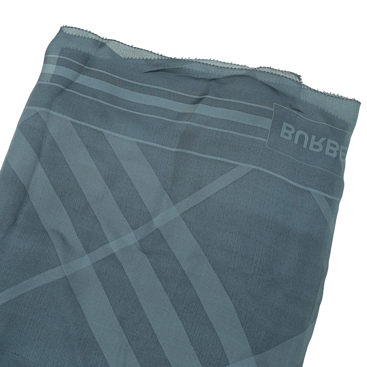 Burberry Dark Grey Giant Check Chiffon Scarf