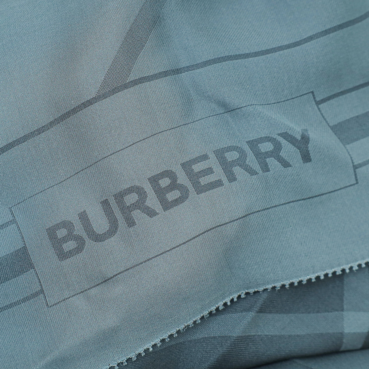 Burberry Dark Grey Giant Check Chiffon Scarf
