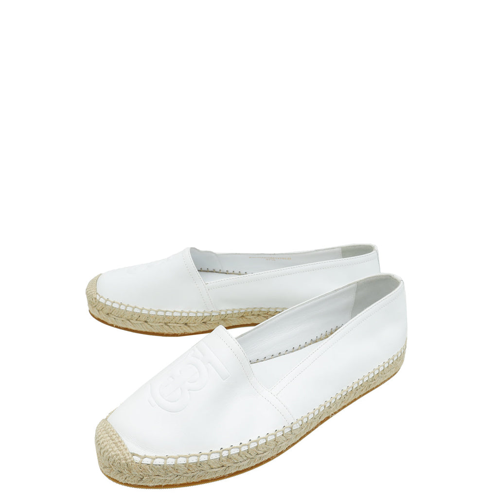 Burberry White TB Tabitha Espadrille 37.5