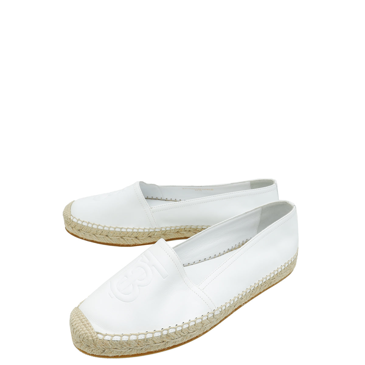 Burberry White TB Tabitha Espadrille 37.5