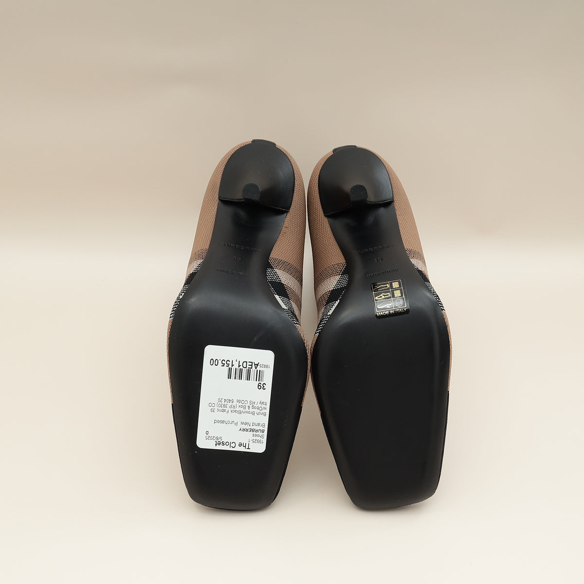 Burberry Bicolor Knit Check Dolman Sock Boots 39