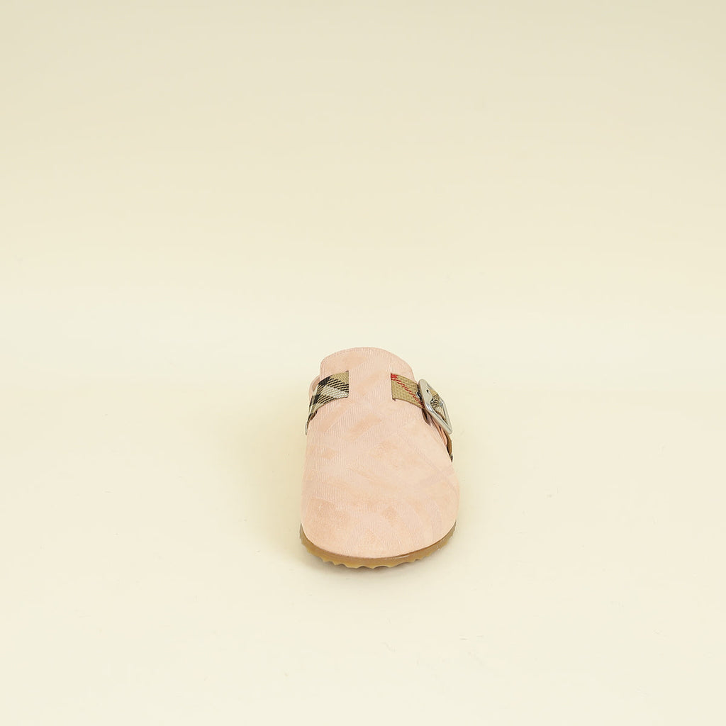 Burberry Bicolor Check Urchin Clogs 40