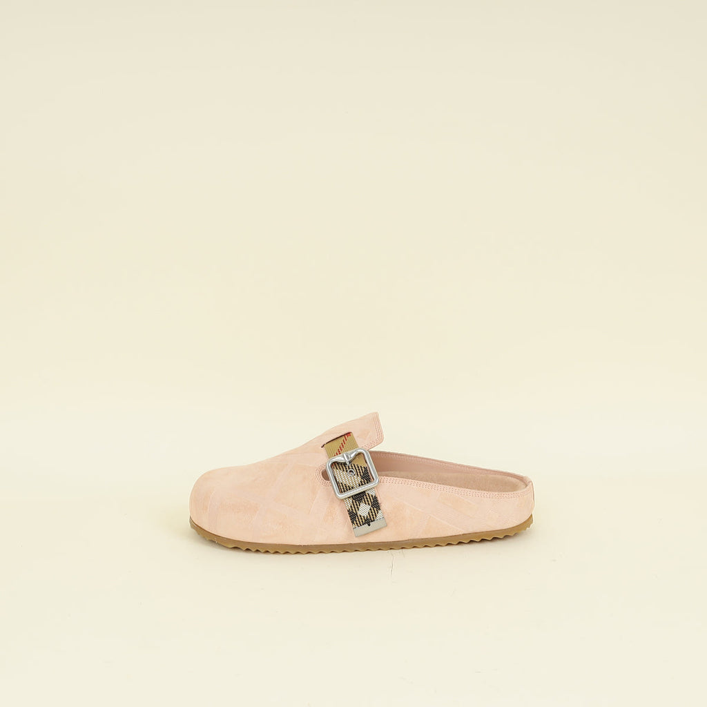 Burberry Bicolor Check Urchin Clogs 40