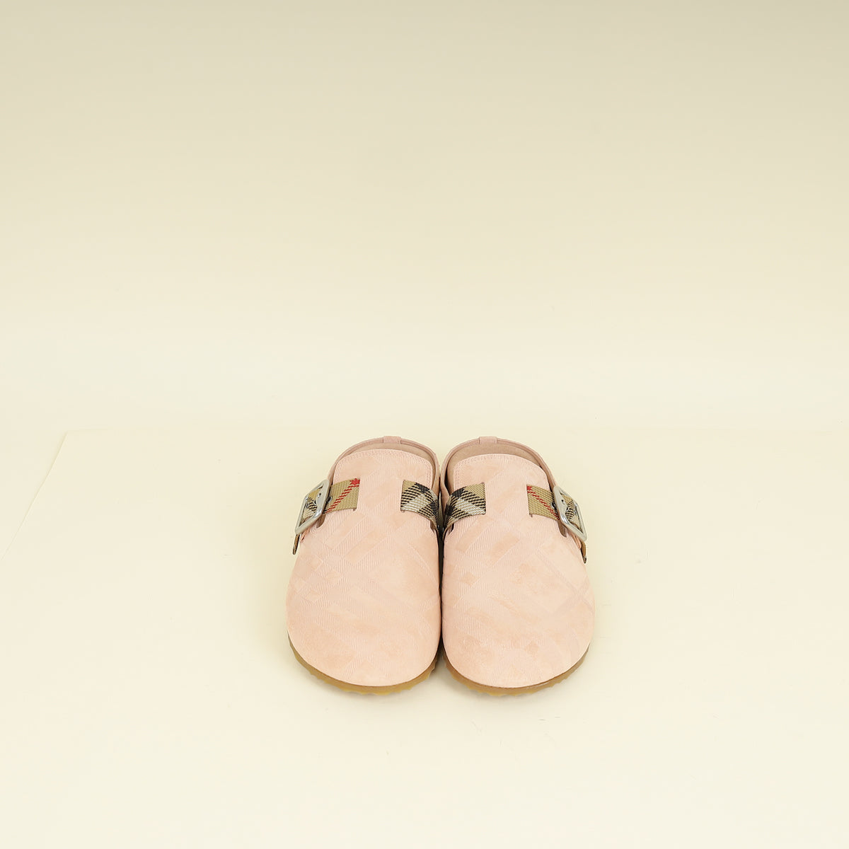 Burberry Bicolor Check Urchin Clogs 40