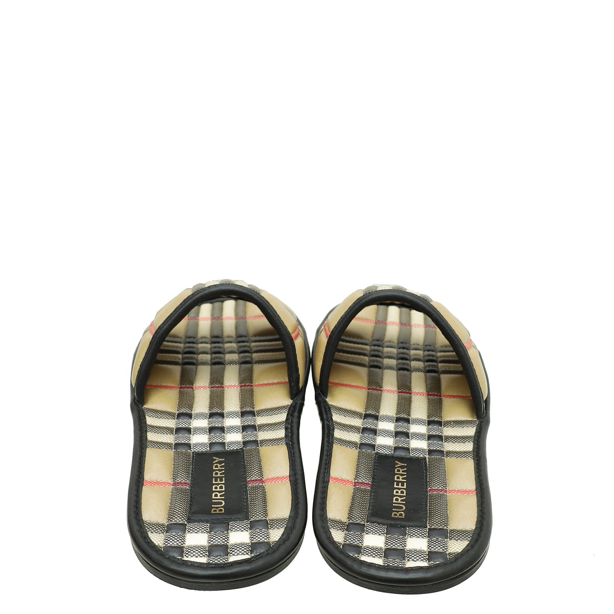 Burberry Archive Beige Quilted Alixa Flat Slide Sandals 36