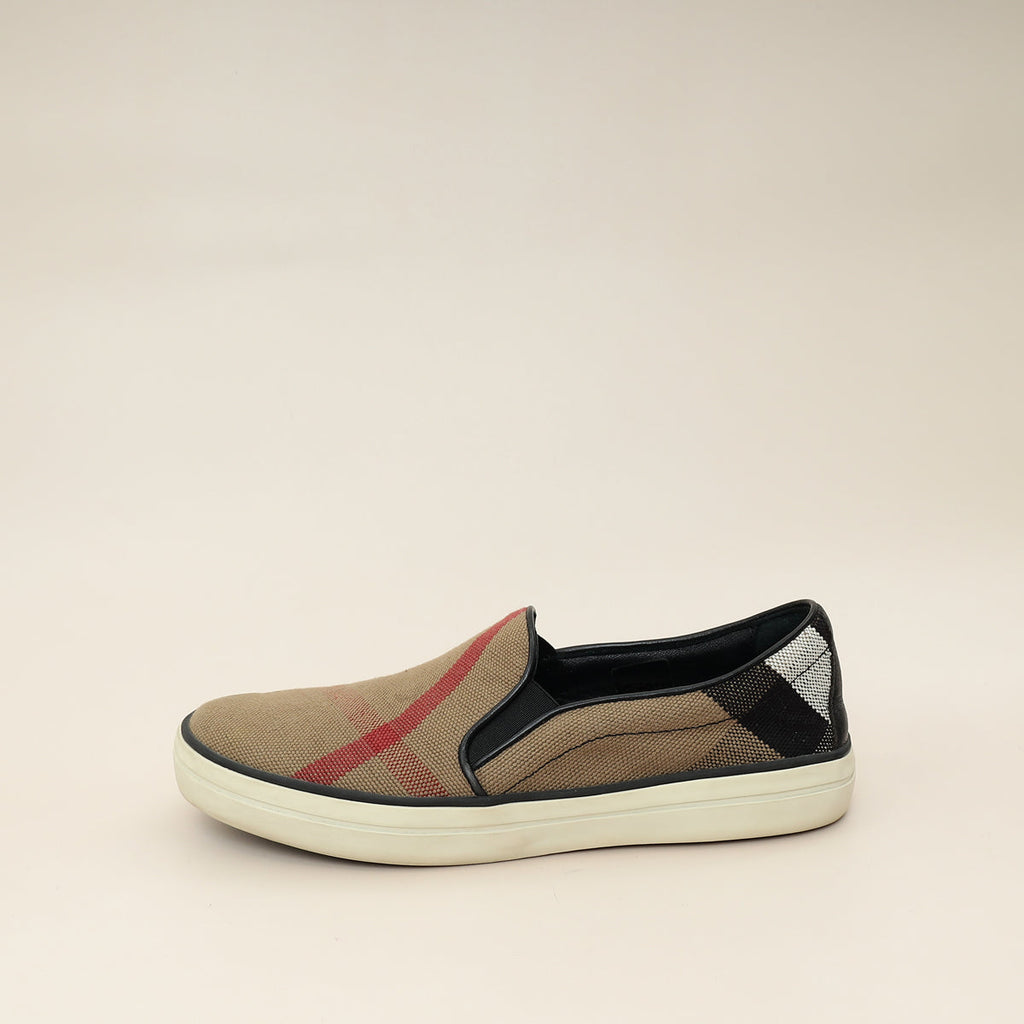 Burberry Multicolor Novacheck Gauden Slip On Sneakers 36