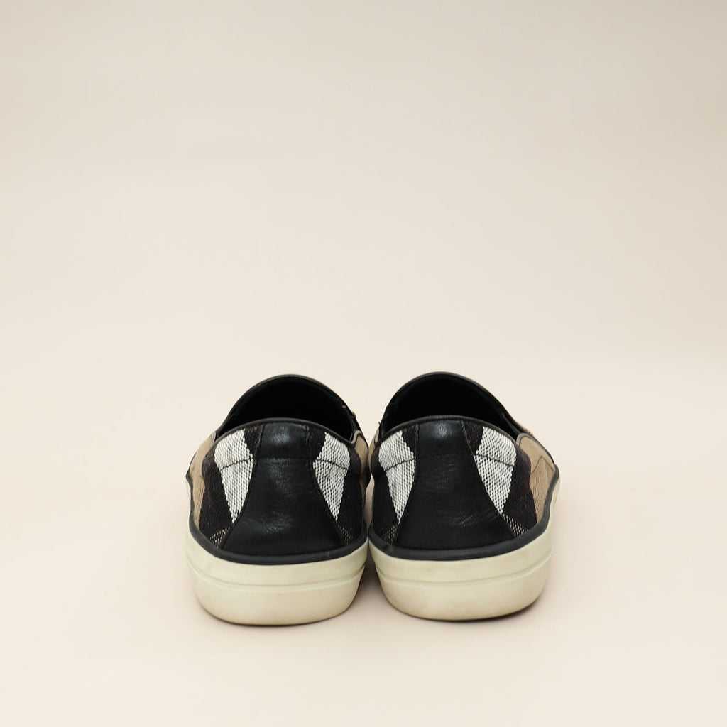 Burberry Multicolor Novacheck Gauden Slip On Sneakers 36