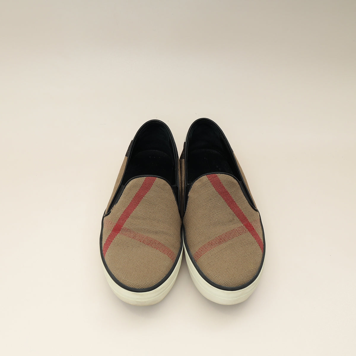 Burberry Multicolor Novacheck Gauden Slip On Sneakers 36