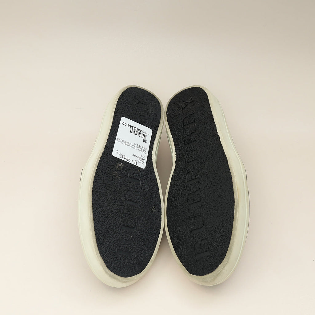 Burberry Multicolor Novacheck Gauden Slip On Sneakers 36