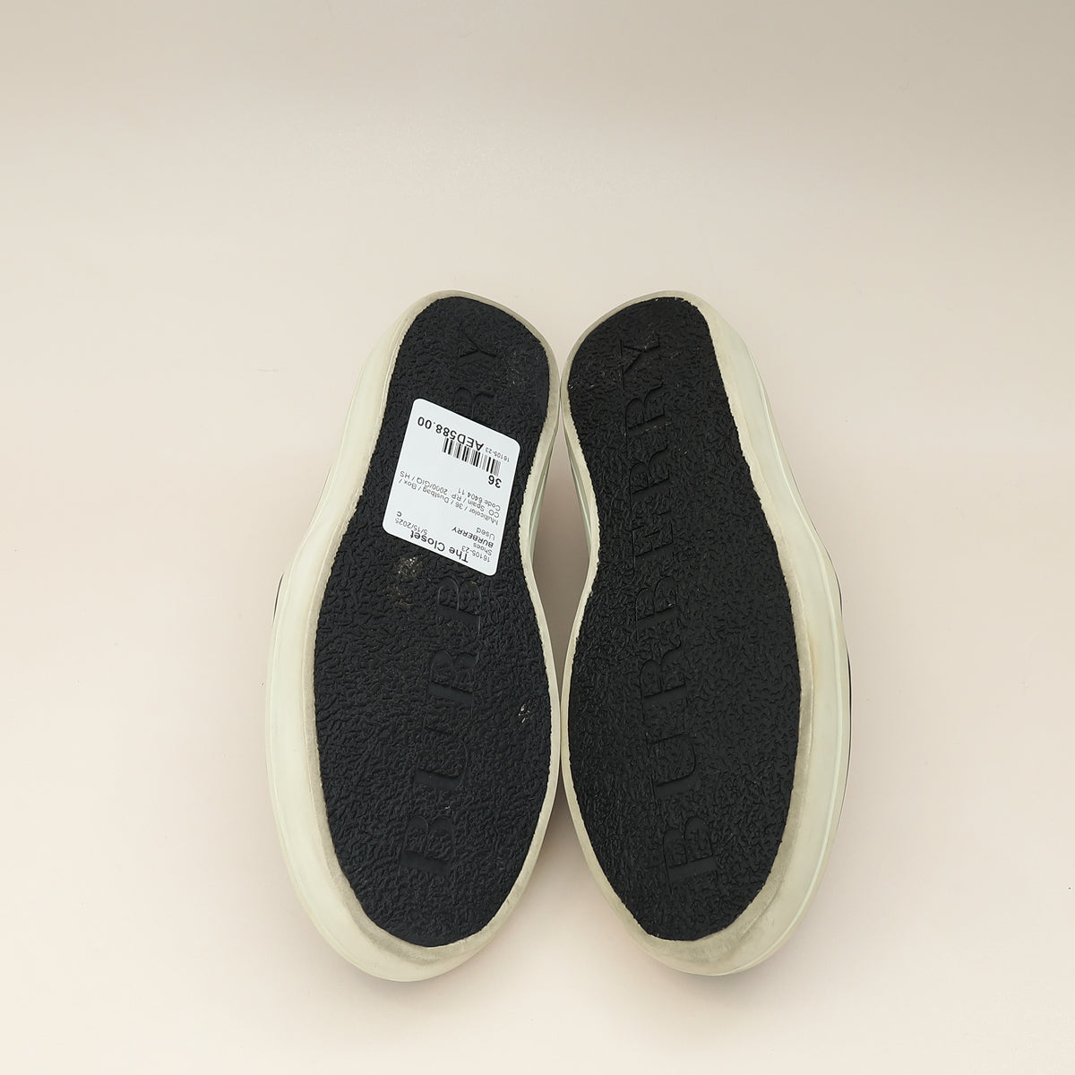 Burberry Multicolor Novacheck Gauden Slip On Sneakers 36