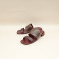 Burberry Dark Maroon Myla Sandals 37.5