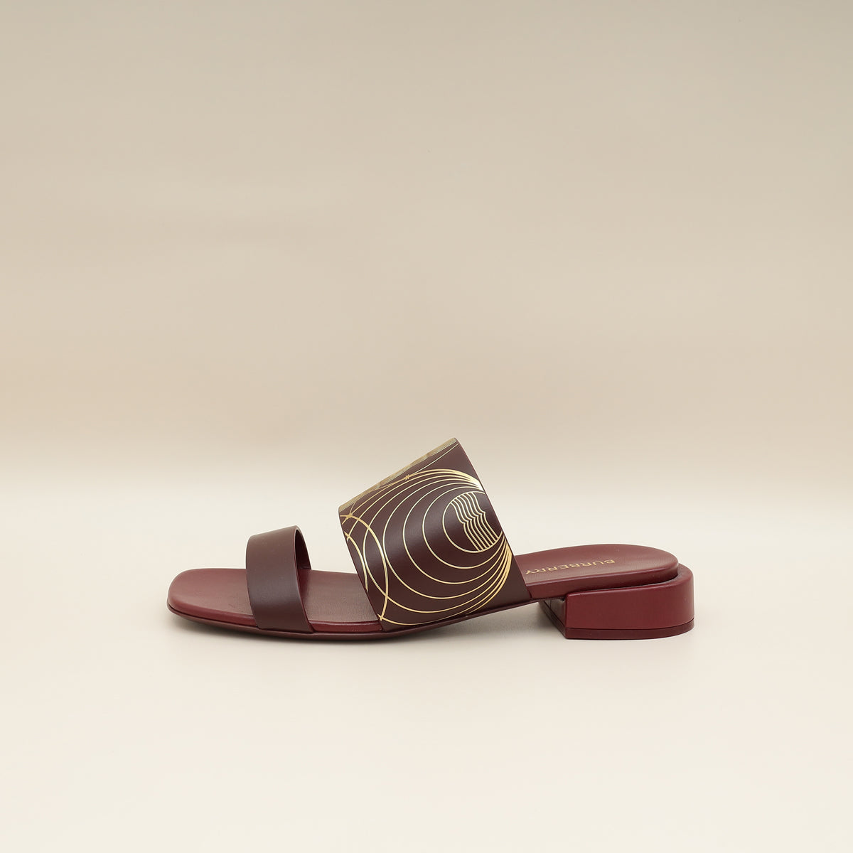Burberry Dark Maroon Myla Sandals 37.5