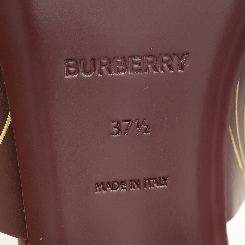 Burberry Dark Maroon Myla Sandals 37.5