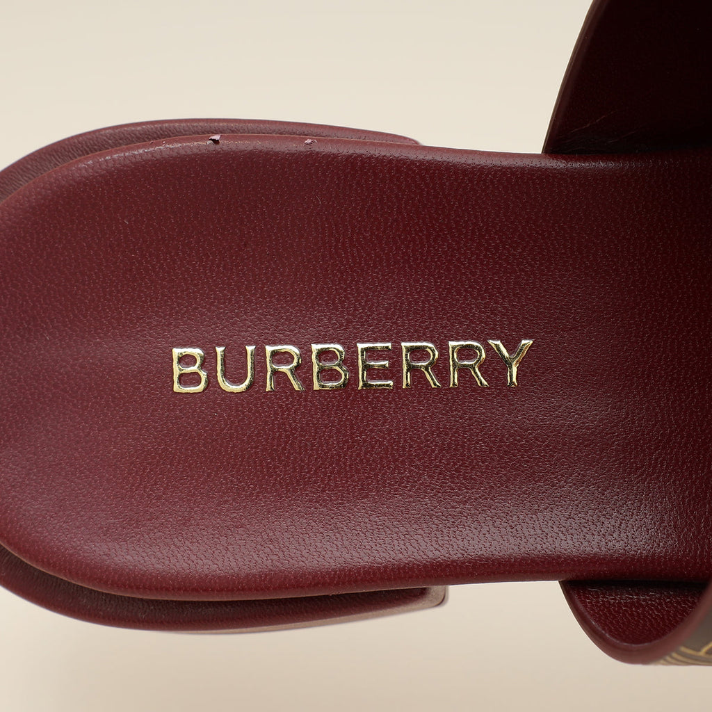 Burberry Dark Maroon Myla Sandals 37.5
