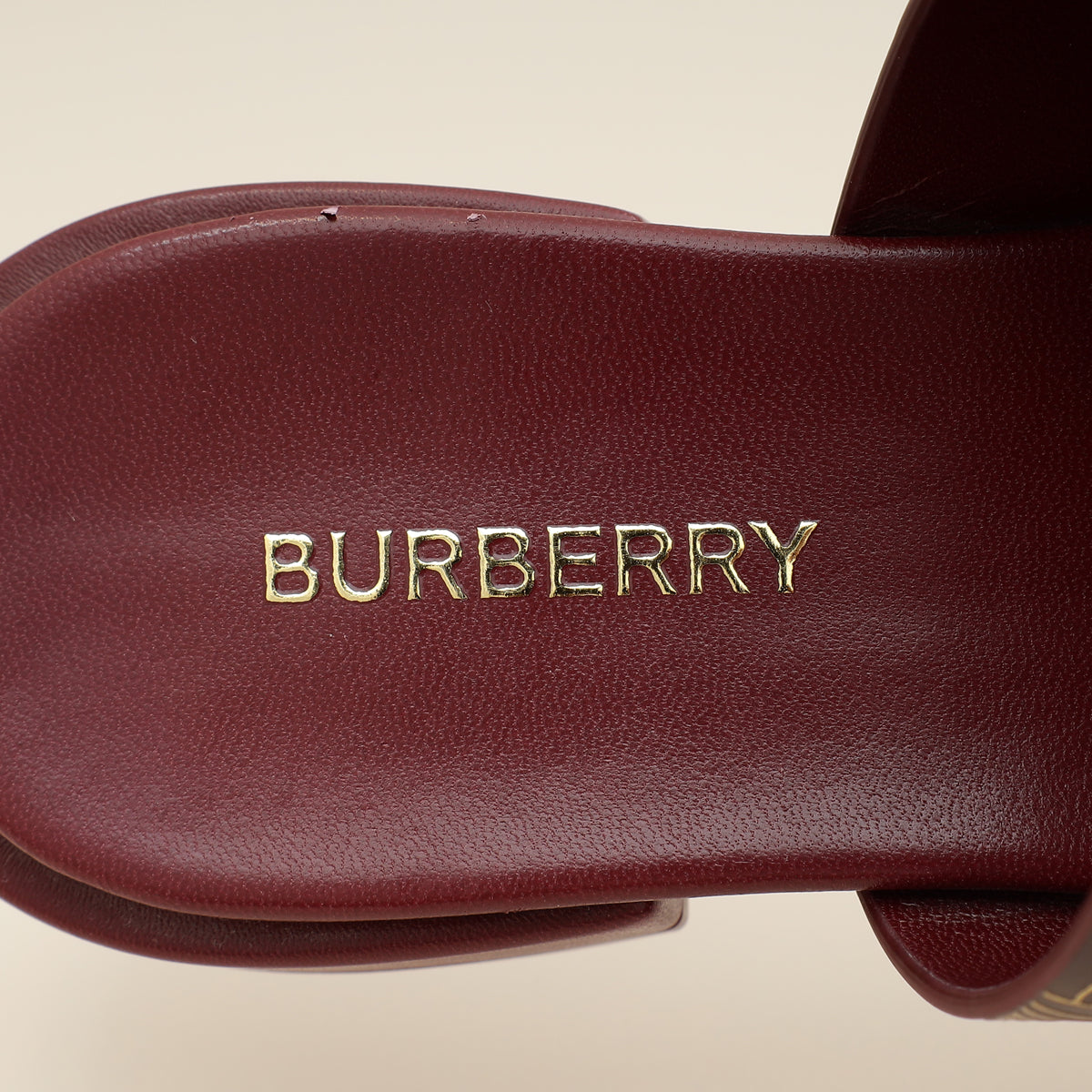 Burberry Dark Maroon Myla Sandals 37.5