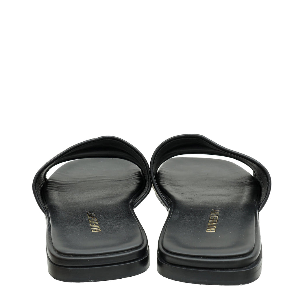 Burberry Beige Carolyn Logo Flat Slide Sandals 37