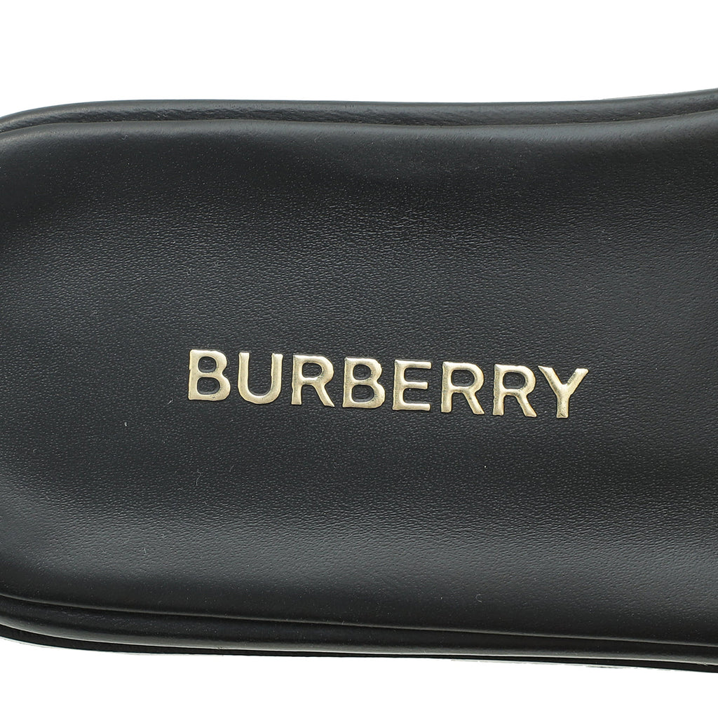 Burberry Beige Carolyn Logo Flat Slide Sandals 37