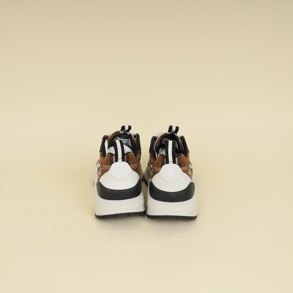 Burberry Dark Brich Brown Vintage Check Sean Sneakers 37