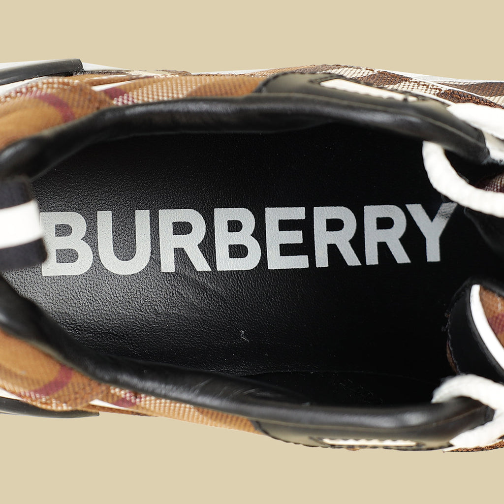 Burberry Dark Brich Brown Vintage Check Sean Sneakers 37