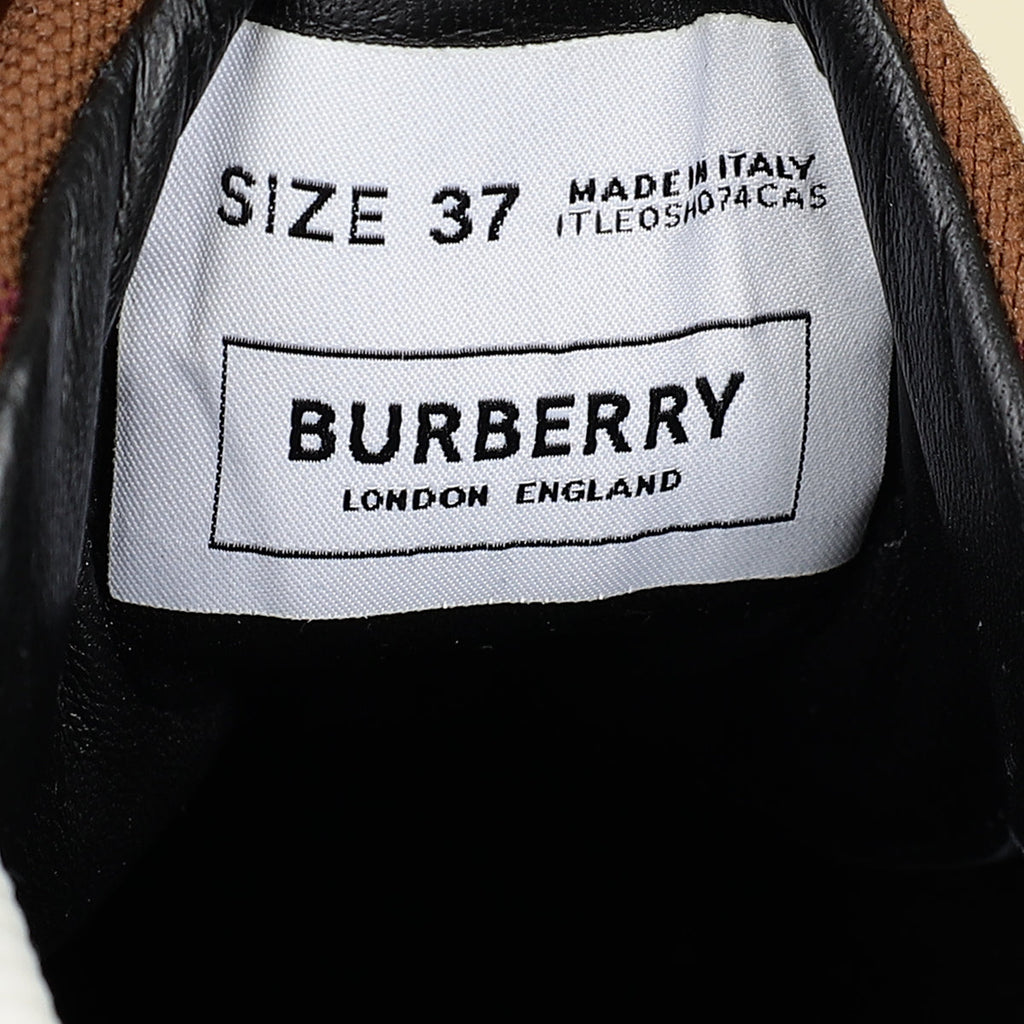 Burberry Dark Brich Brown Vintage Check Sean Sneakers 37