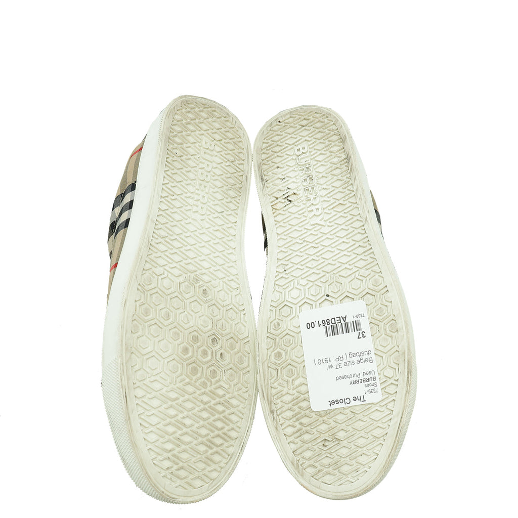 Burberry Beige Albridge Sneakers 37
