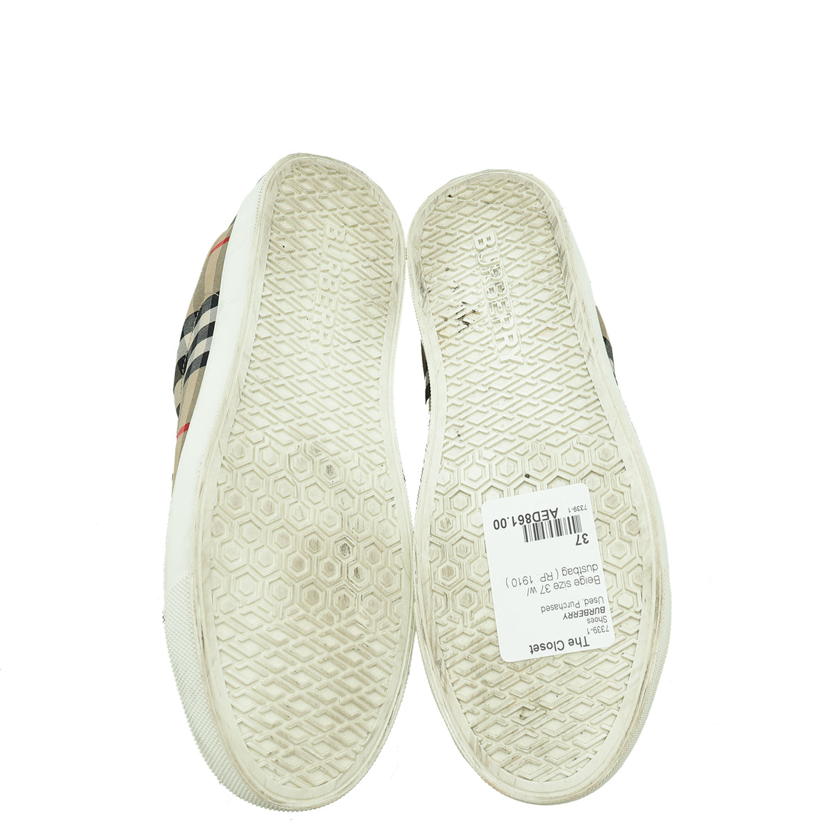 Burberry Beige Albridge Sneakers 37