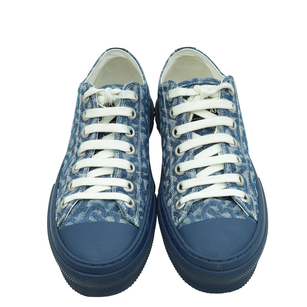 Burberry Blue Denim TB Monogram Jack Sneakers 38