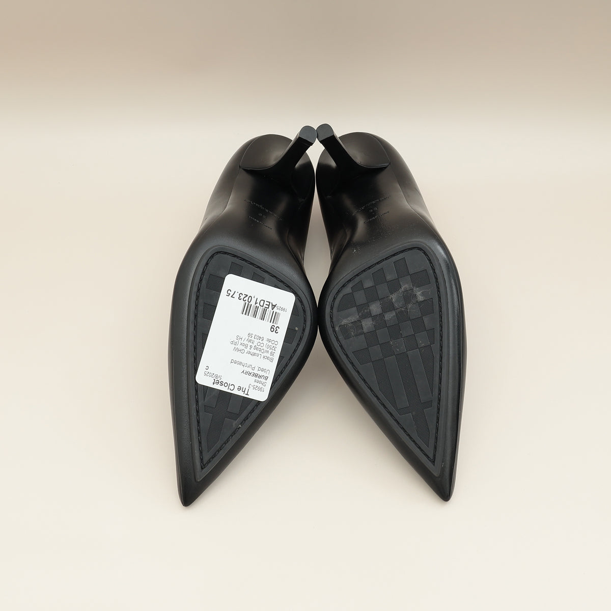 Burberry Black Aubri Pumps 39