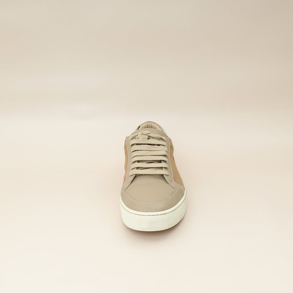 Burberry Nude Beige Salmond Sneakers 40