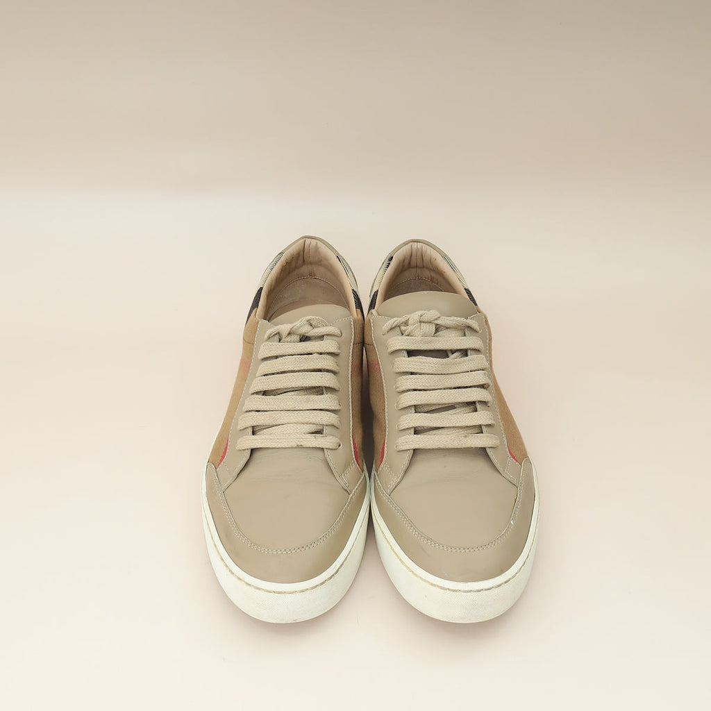 Burberry Nude Beige Salmond Sneakers 40
