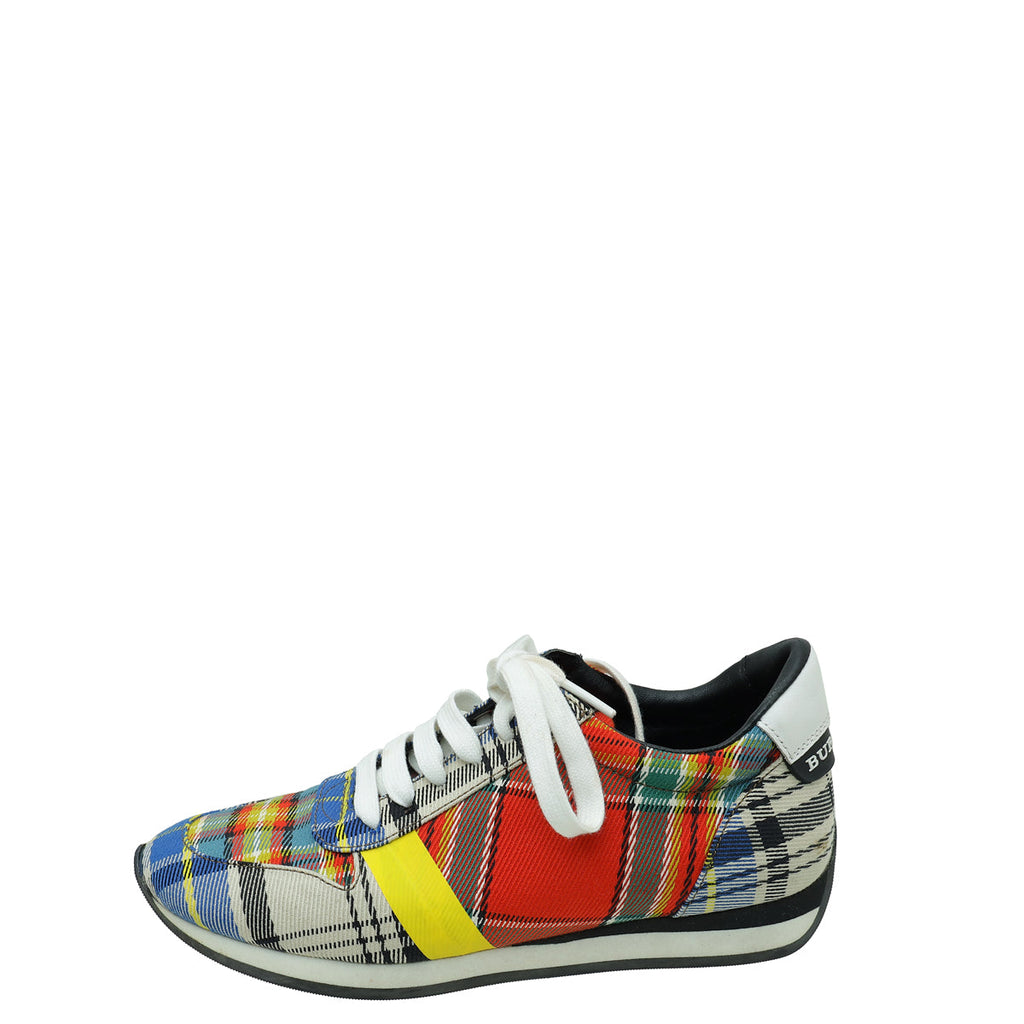 Burberry Multicolor Amelia New Tartan Sneakers 36.5