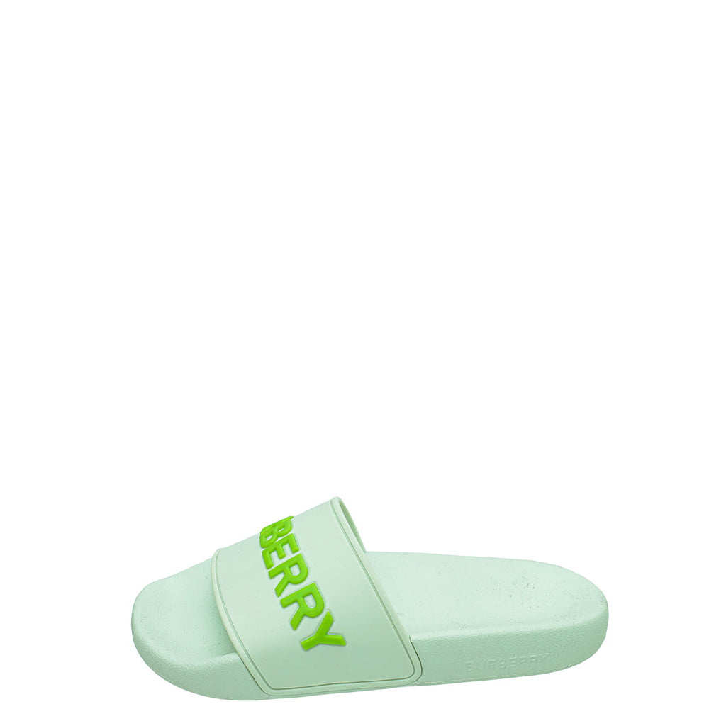 Burberry Pistachio Logo Slide Pool Sandal 36