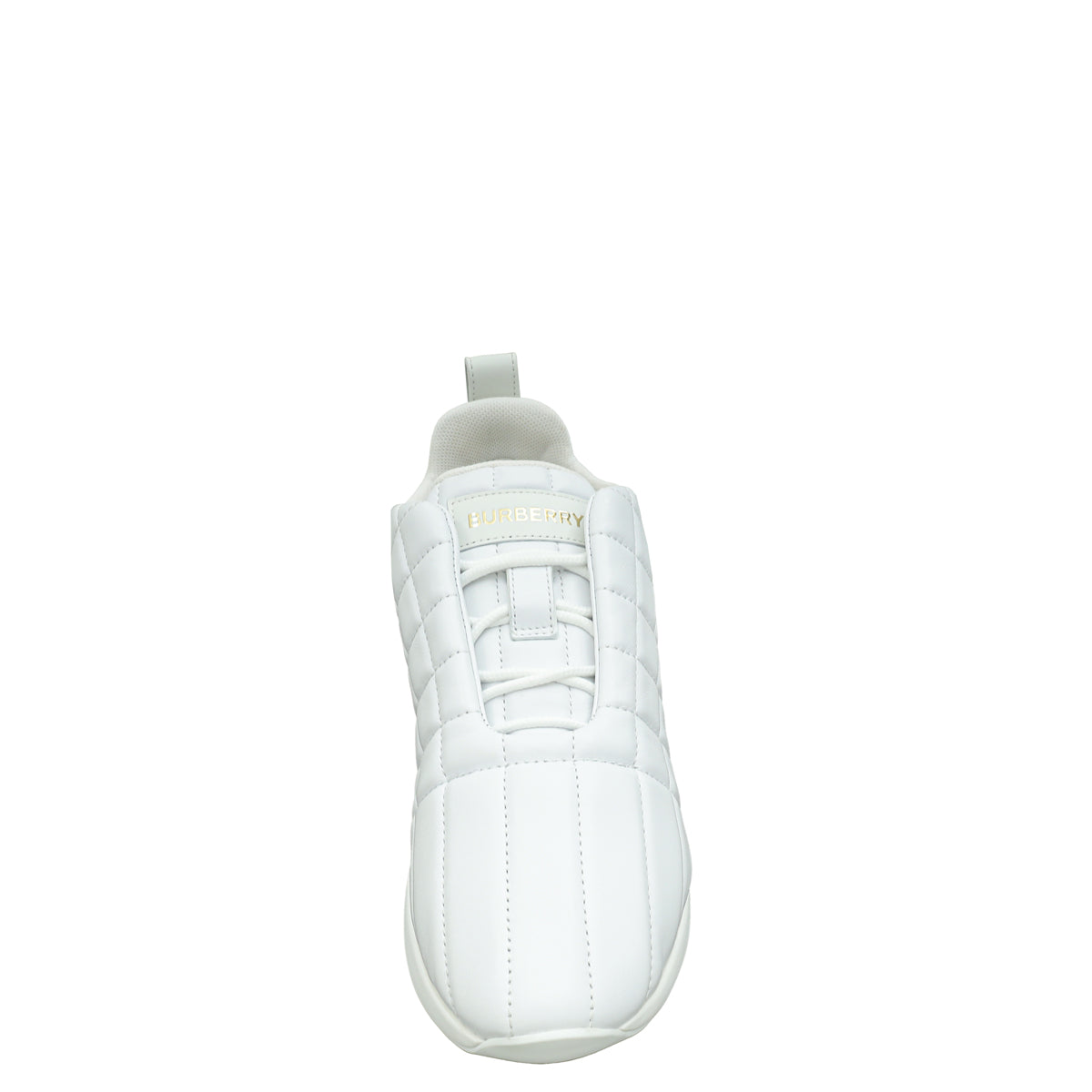 Burberry White Axburton Low-top Quilted Sneakers 37.5