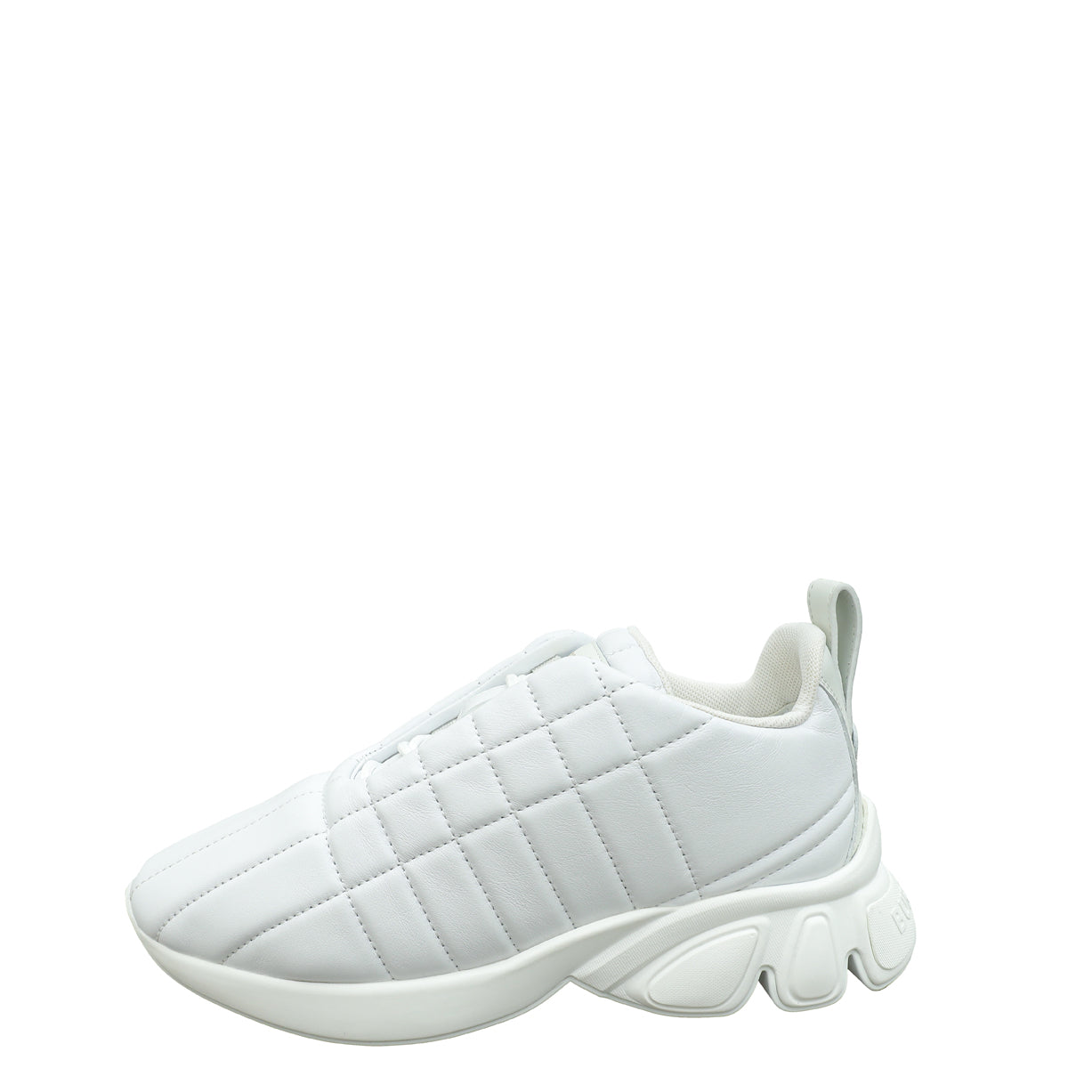 Burberry White Axburton Low-top Quilted Sneakers 37.5