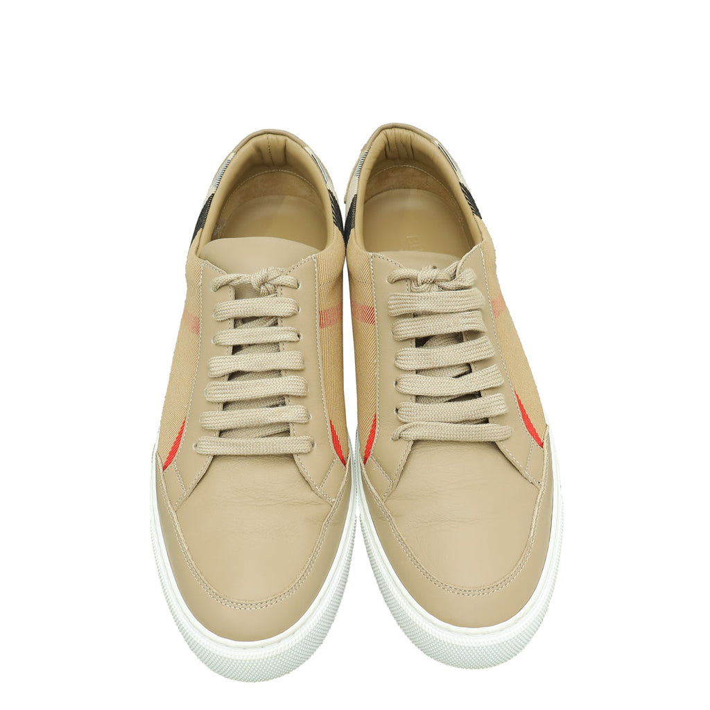 Burberry Beige House Check Hartfield Sneaker 40