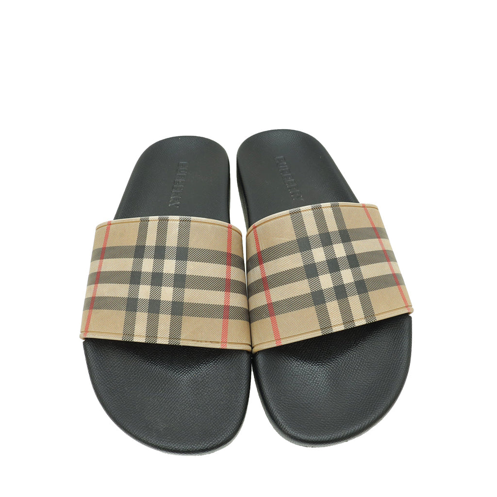 Burberry Archive Beige Vintage Check Slides 41
