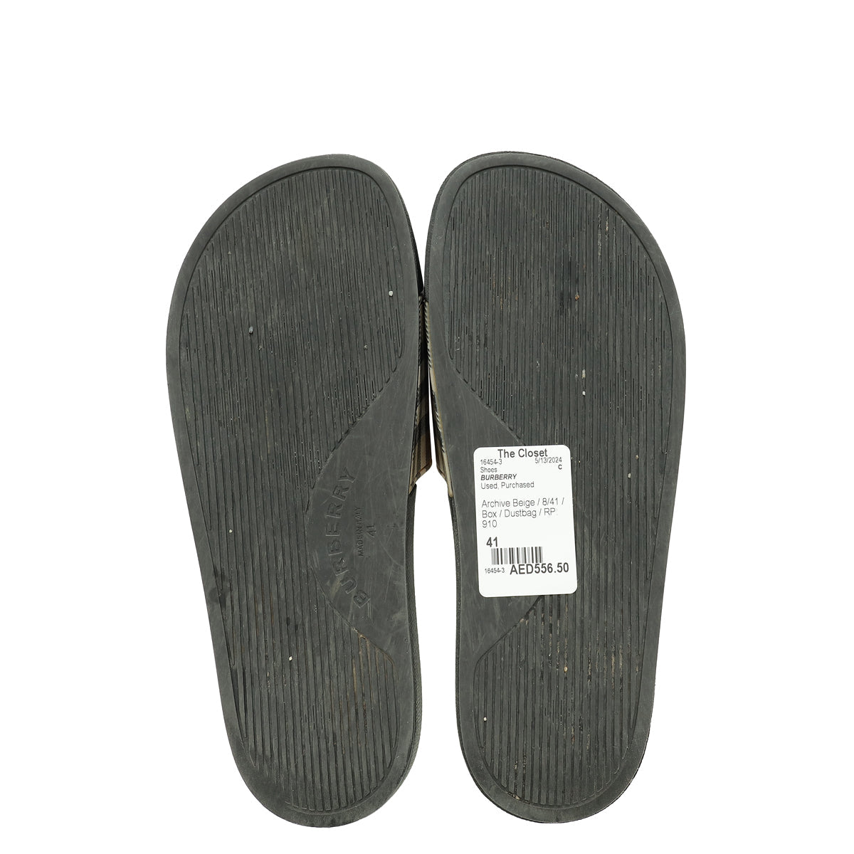 Burberry Archive Beige Vintage Check Slides 41