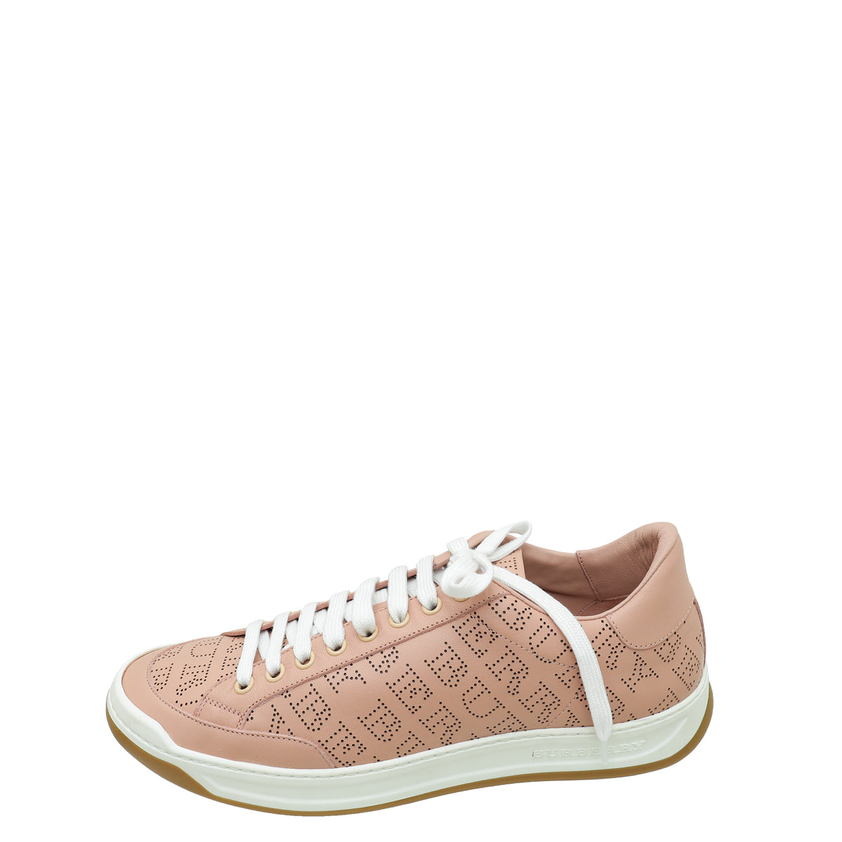 Burberry Pale Fawn Pink Perforated Timsbury Sneakers 41
