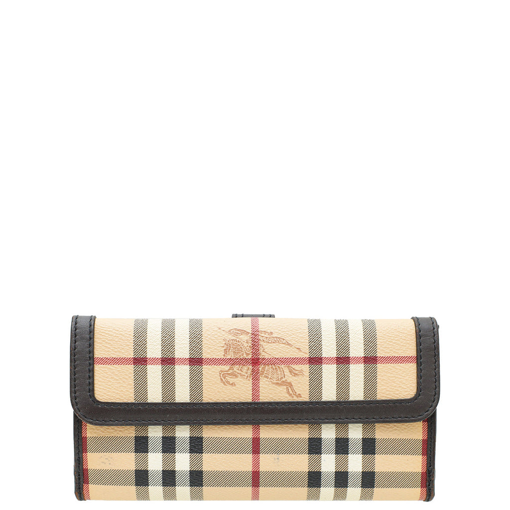 Burberry Bicolor Haymarket Check Wallet