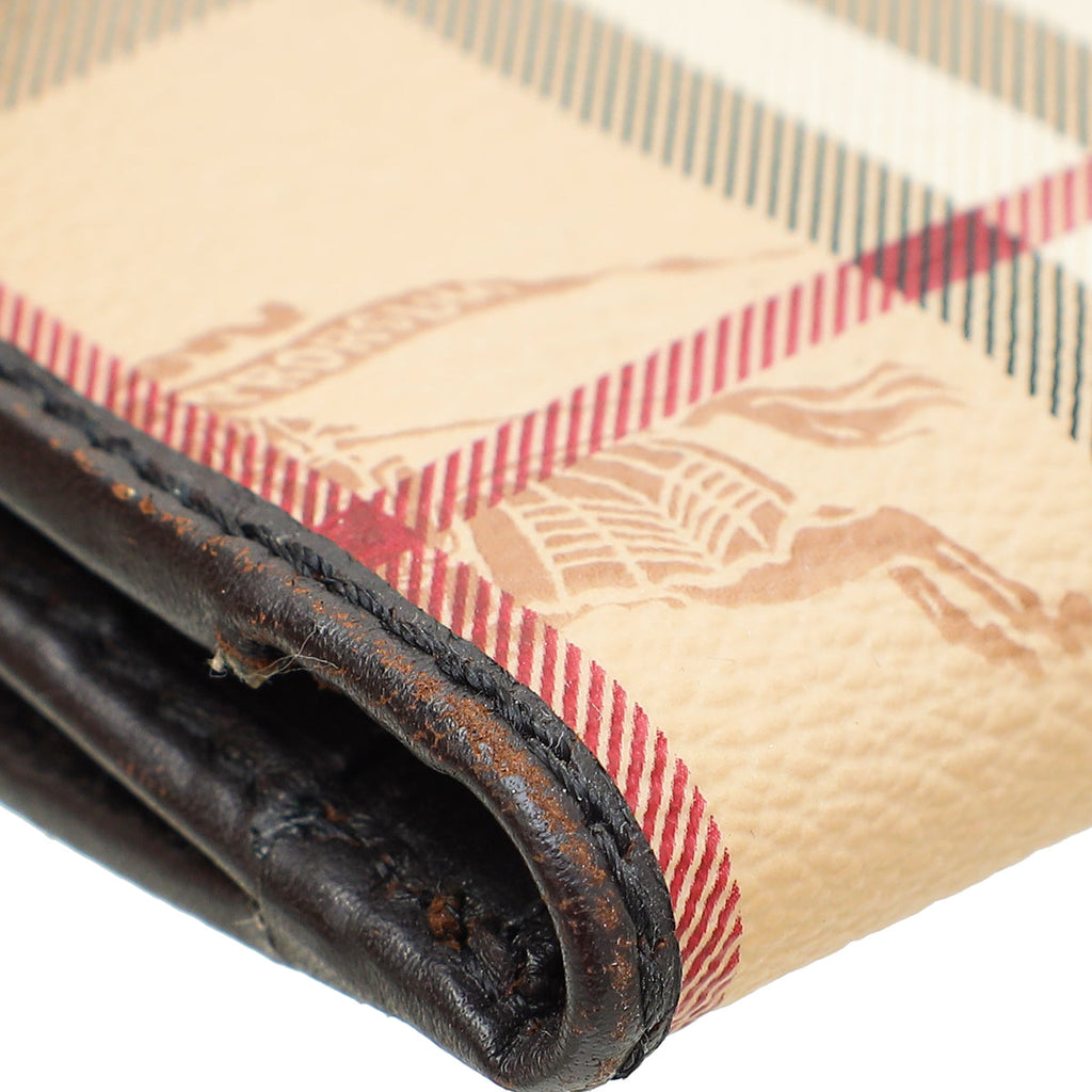 Burberry Bicolor Haymarket Check Wallet
