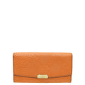 Burberry Orange Embossed Check Continental Wallet