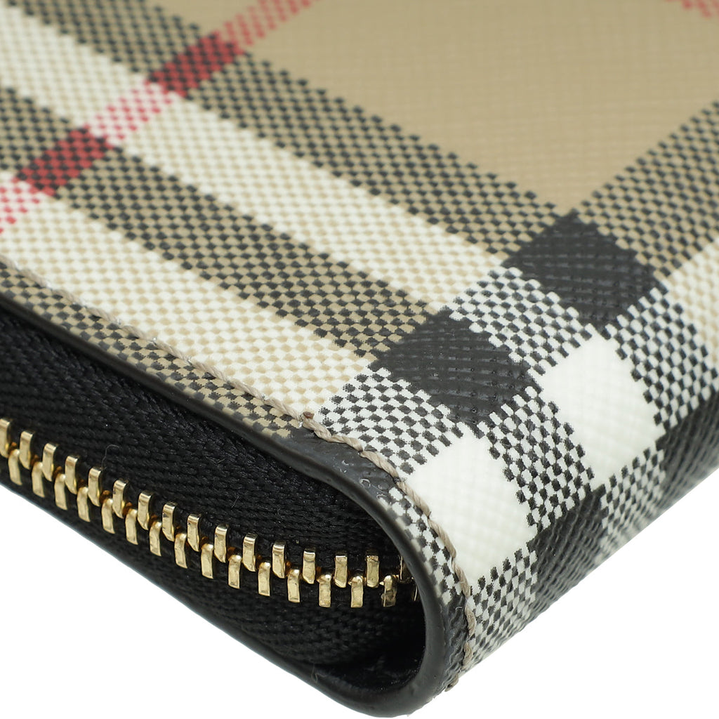 Burberry Multicolor Vintage Check Long Zippy Wallet