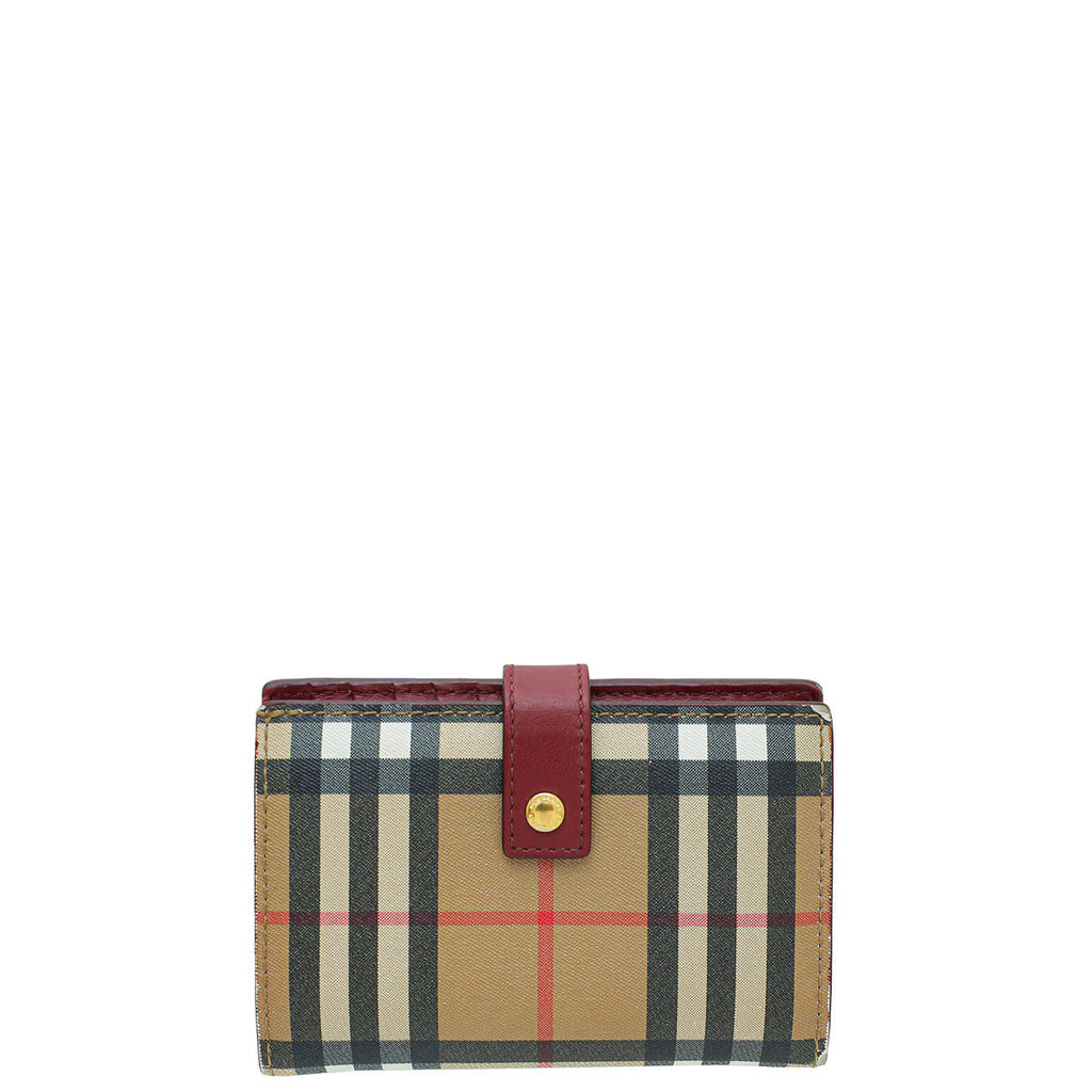 Burberry Bicolor Haymarket Check Wallet