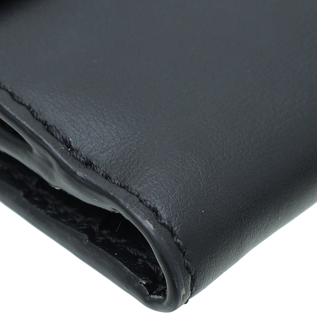 Burberry Black Vintage Check French Small Wallet