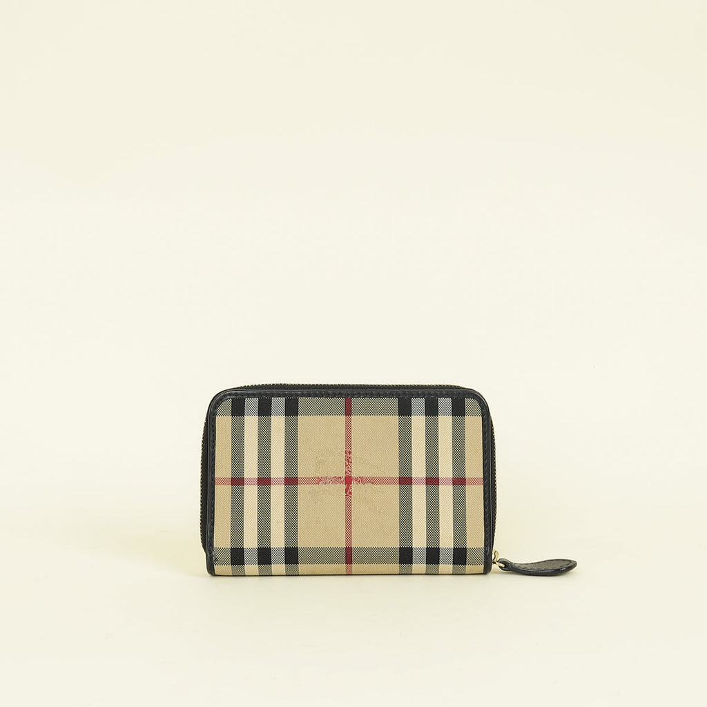 Burberry Bicolor Elmore Zip Around Wallet
