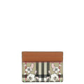 Burberry Bicolor Floral Check Card Holder